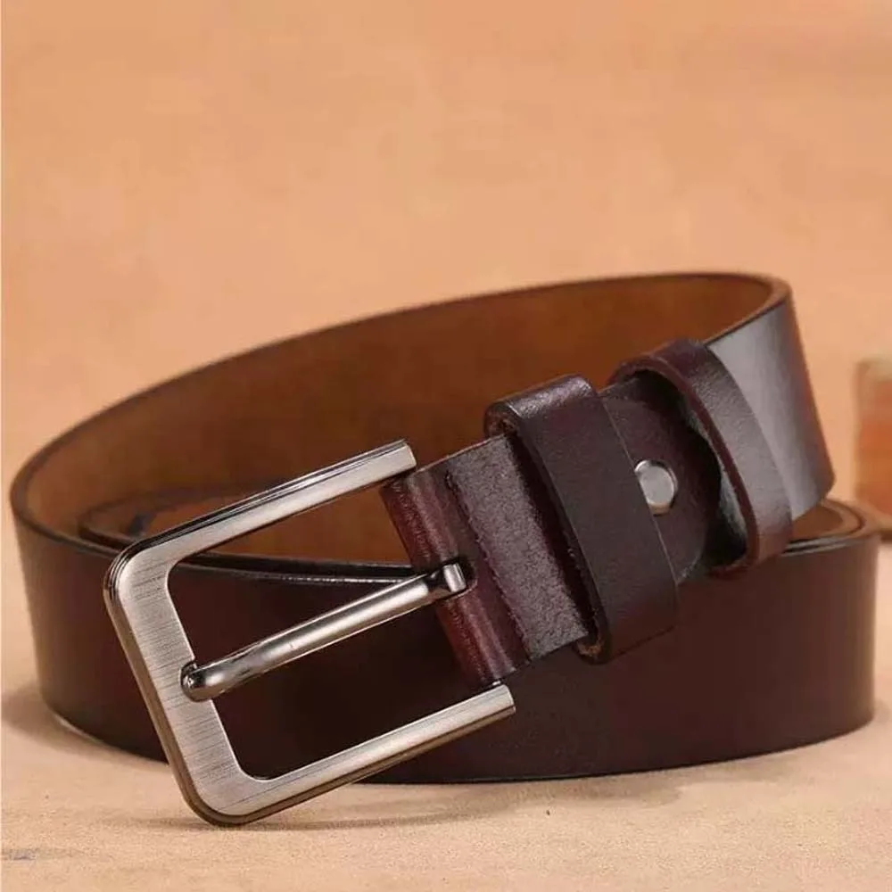 

Adjustable Alloy Men Wide Belt Texture Square Buckle PU Leather Belt Coffee Retro Jeans Waistband Ornament