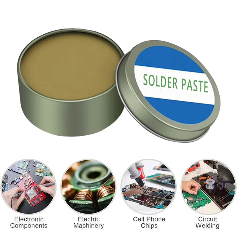 1/2/3pcs Rosin Flux Paste Electric Soldering Iron Weld Flux Lead-Free Tin Solder Flux Stainless Steel Sheet Nickel Solder Wire