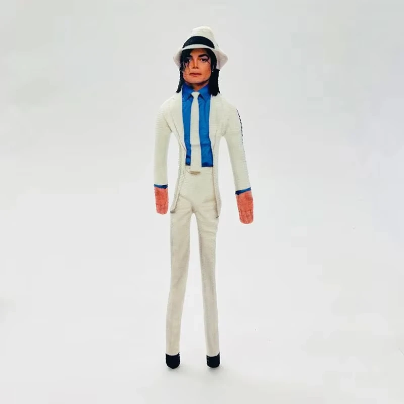 4PCS Pack Bendable Michael Jackson Plush Doll Bendy Soft Stuffed Figure Toy Poseable Desktop Ornament Collectible Gift view 3