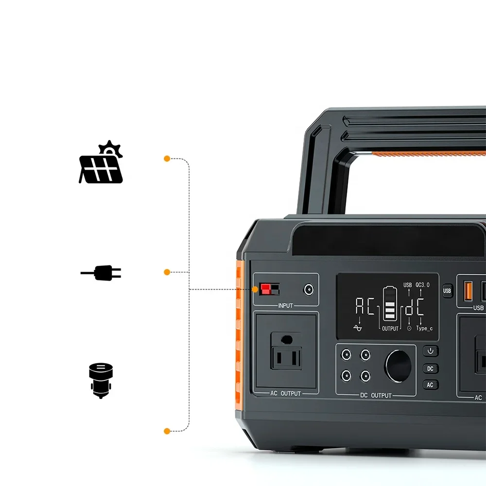 Suitable for UAV charging 520Wh 600W 240V outdoor power portable energy storage power station solar generator and solar panel