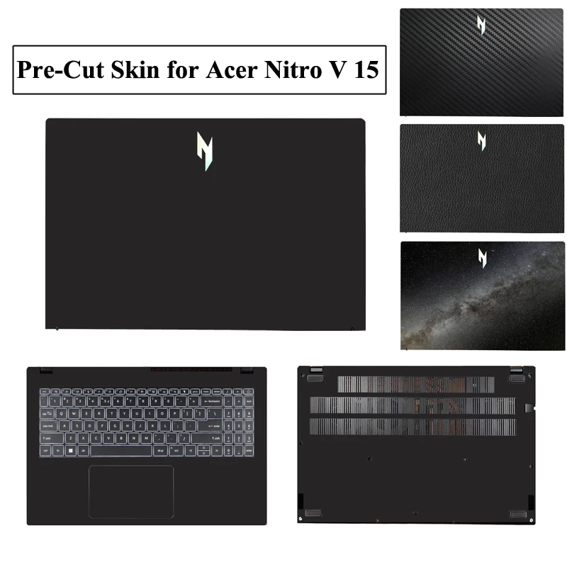 

Anti Fingerprint Pre-Cut Vinyl Skin Cover Laptop Decal Sticker for Acer Nitro V 15 ANV15-41 ANV15-51 ANV15-52 Full Body Film
