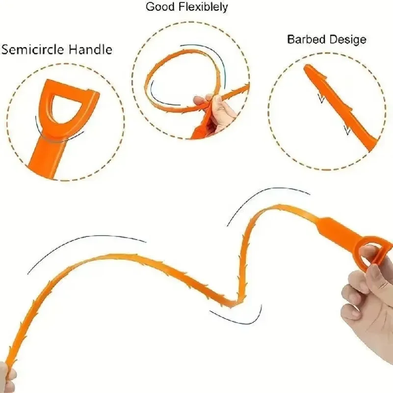 Drain blockage remover, bathtub cleaning, kitchen sink garbage disposal, sewer cleaning tool