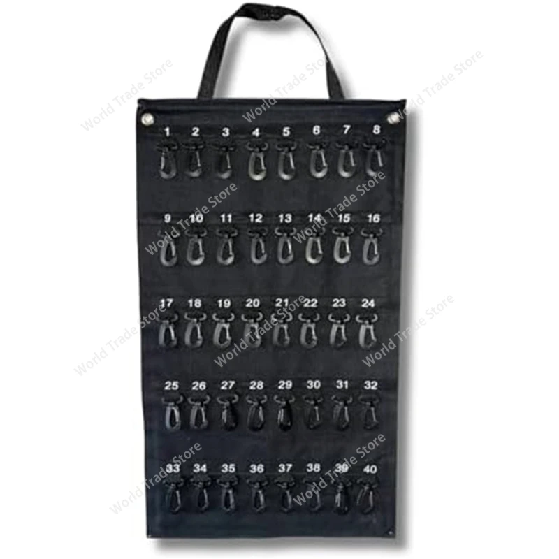 

Универсальный свернутый ящик для хранения ключей, атмосферостойкий портативный ящик для хранения, вмещает 40 ключей, защитный крючок, для домашнего офиса, простая установка