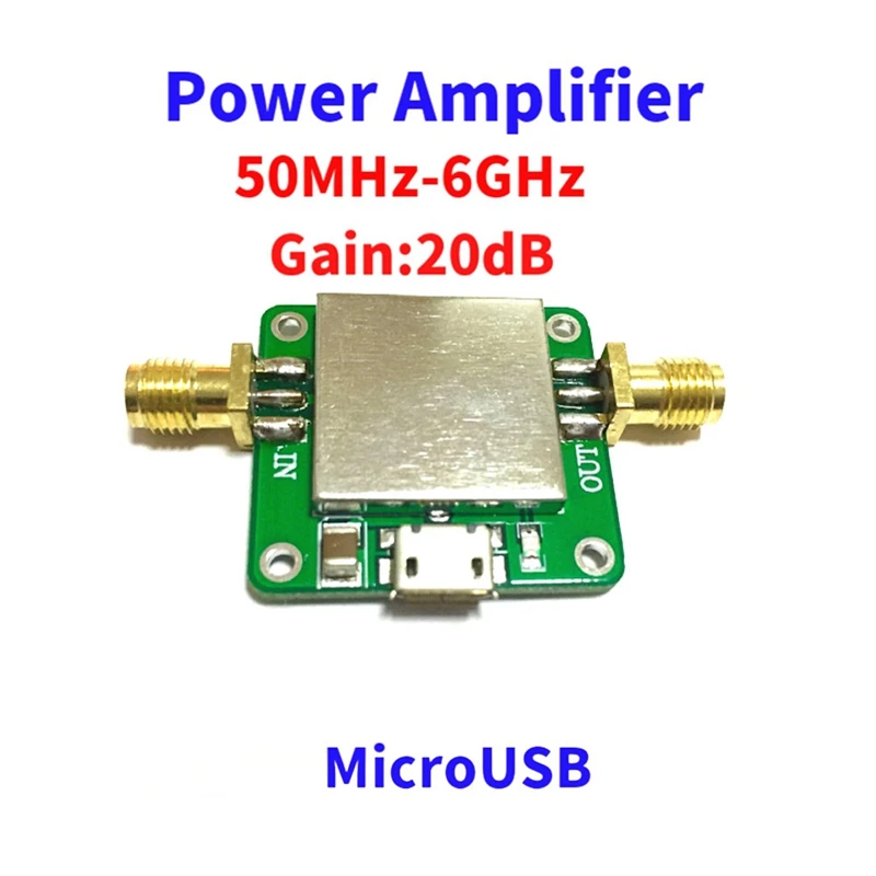 50M-6Ghz Low Noise RF Power Amplifier Board Ultra Wideband Gain 20Db 85Ma 5V Electrical Equipment Supplies