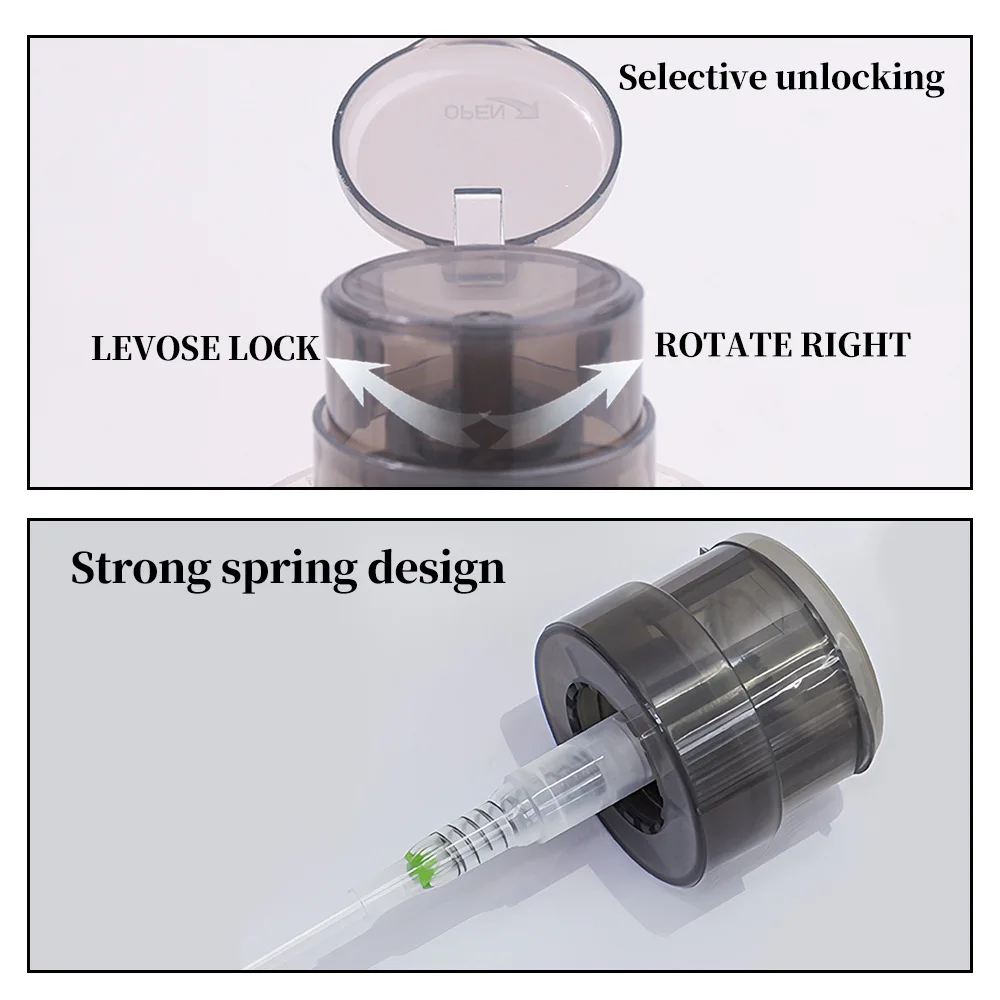 5 個 220ml 詰め替え可能なポンプスプレーボトル ロック付き ネイルケアや化粧品用途に最適 空気圧式ディスペンシングポンプボトル