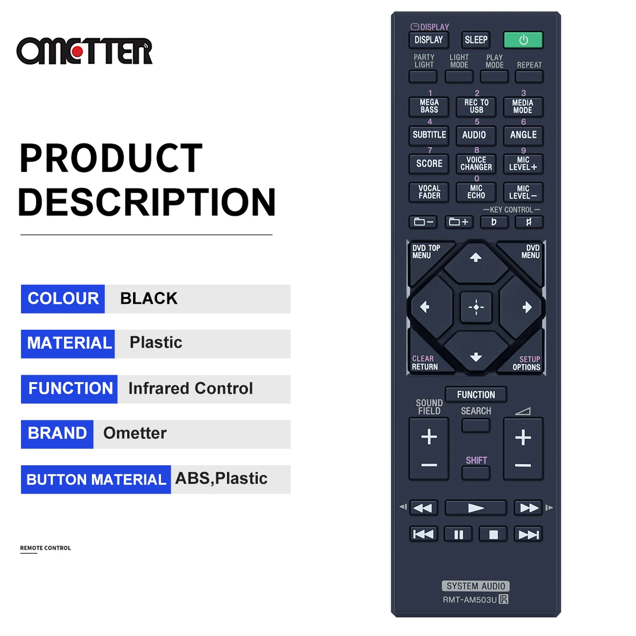 جديد الأصلي RMT-AM503U لسوني عالية الطاقة نظام الصوت الطرف المتكلم التحكم عن بعد MHC-V42D