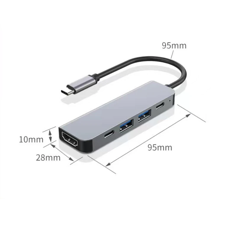 USB C Hub إلى 4K HDMI-متوافق مع USB 3.0 2.0 نوع C PD جهاز شحن لماك بوك باد سامسونج S10 ديكس TV ماوس لوحة المفاتيح U القرص