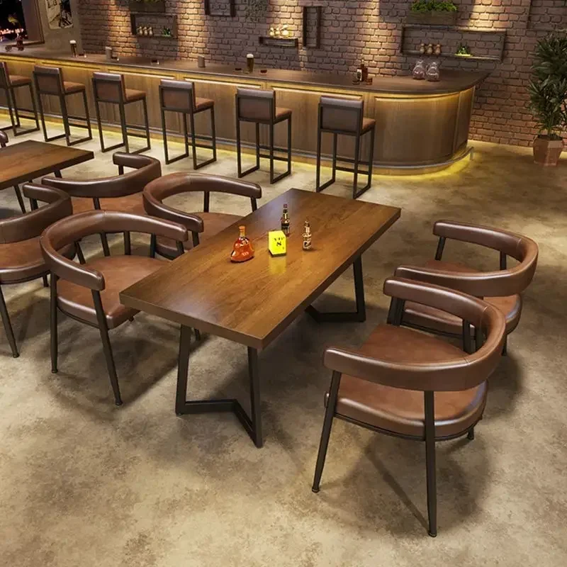 Sofa Cafe BBQ Restaurant Western Restaurant Music Dining Bar Tavern Table and Chair Combination