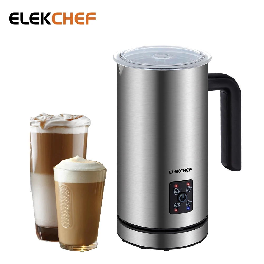 4 IN 1 Milk Frother Frothing Foamer Automatic Milk Warmer Cold/Hot Latte Cappuccino Chocolate Protein Powder