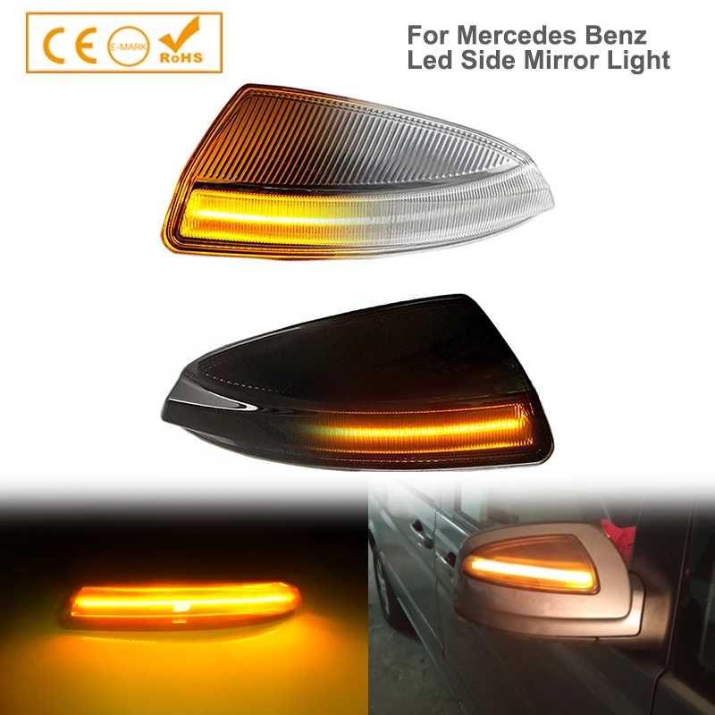 

LED Dynamic Turn Signal Light For Mercedes Benz W204 S204 W164 Vito Bus Viano Car Side Wing Rearview Mirror Blinker Indicator