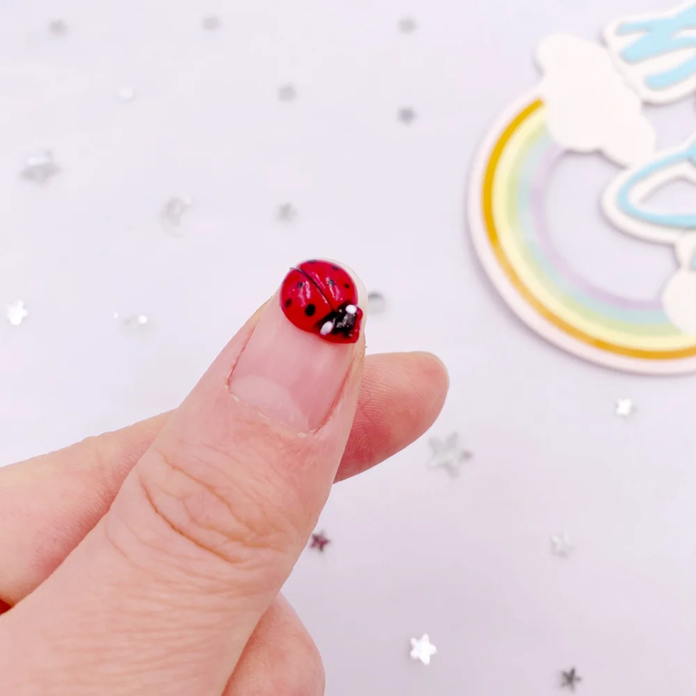 فن خنفساء كريستالي أحمر كريستالي صغير ، حجر راين مسطح لتماثيل الأظافر ، سجل القصاصات ، ديكور حفلات الزفاف بنفسك ، OL617 ، ملون ، 50 حرفة #2