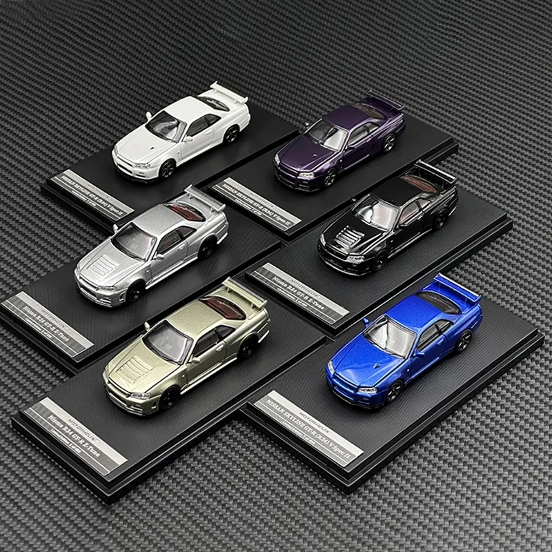 

MH 1:64 SKYLINE R34 V Spec II Z Tune Opened Hood Diecast Car Model MOTORHELIX