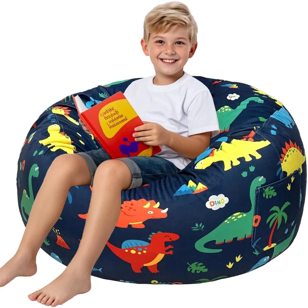 Memory Foam-Filled Velvet Bean Bag Chair: Comfortable Couch for Kids, Teens, and Adults