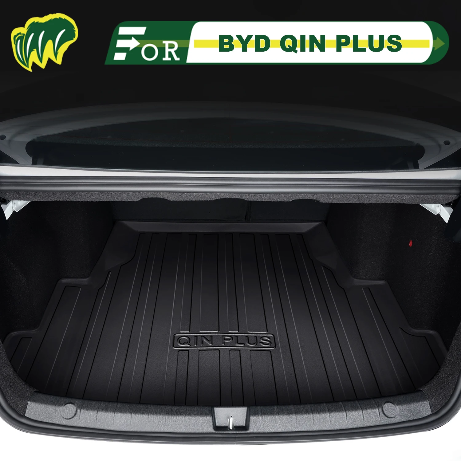 

Для BYD QIN PLUS/DMi/EV 2018-24 TPE индивидуальный коврик для багажника автомобиля всесезонный коврик для багажника 3D-образный коврик для багажника Защитный коврик для заднего багажника