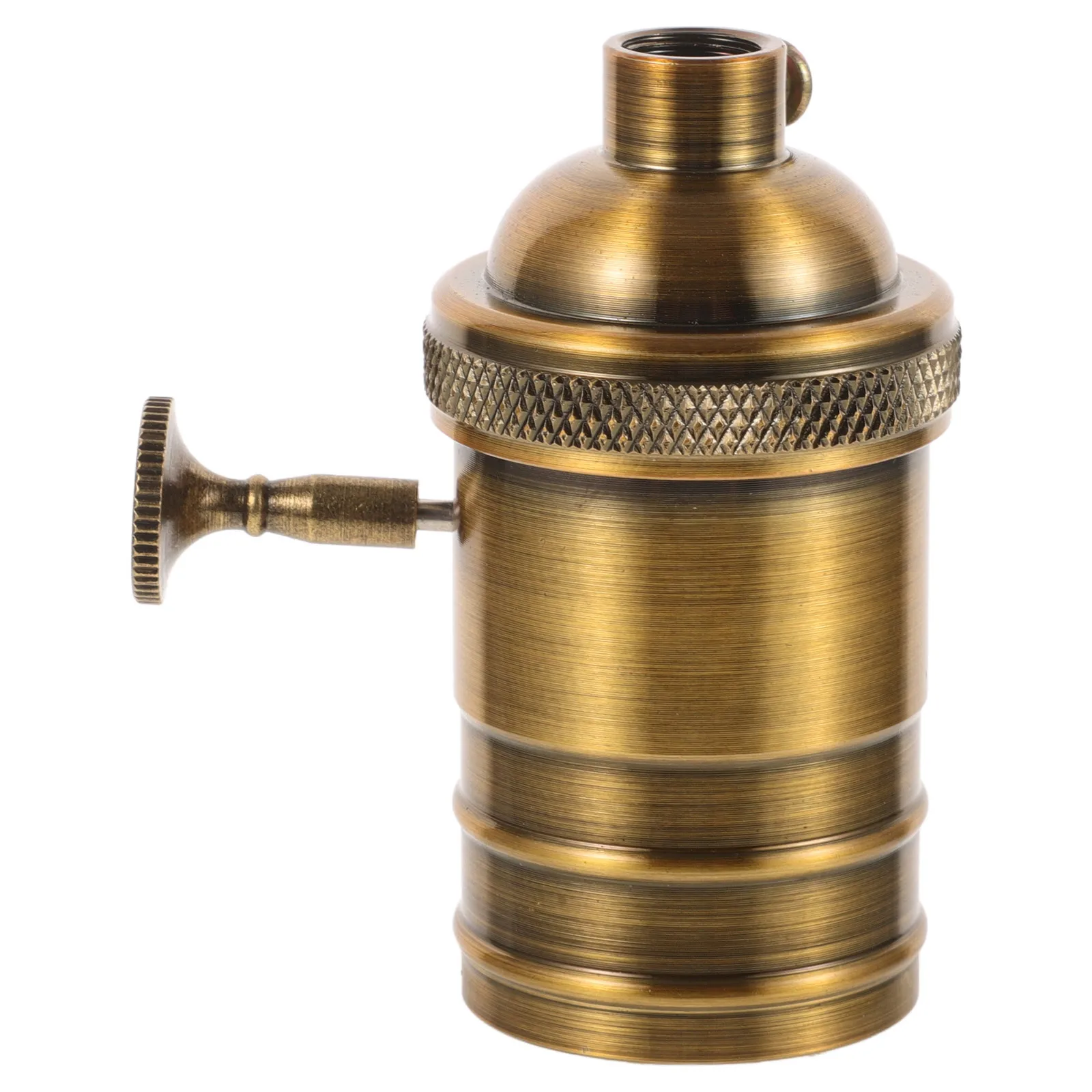

Vintage Lamp Holder E27/E26 Diy Pendant Light Socket Retro Bulb Holder Metal Fixture Replacement Knob Screw-In Lamp Parts