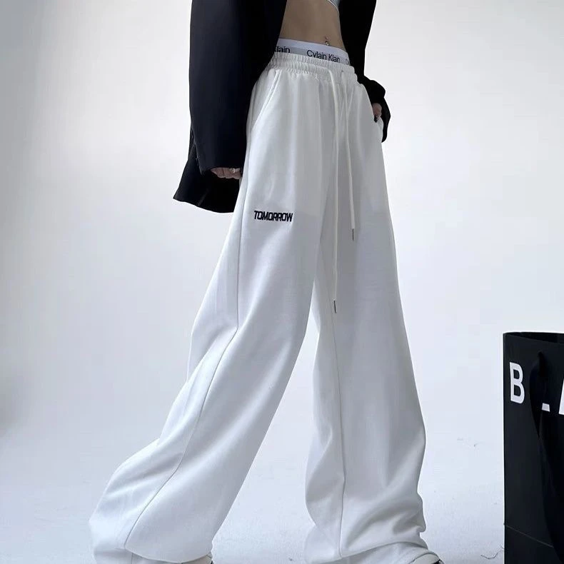 Original Jazz Street Dance Hiphop Pure Cotton Wide Leg Pants American Hip Hop Loose Cuffed Sports Floor Length Trousers for W...