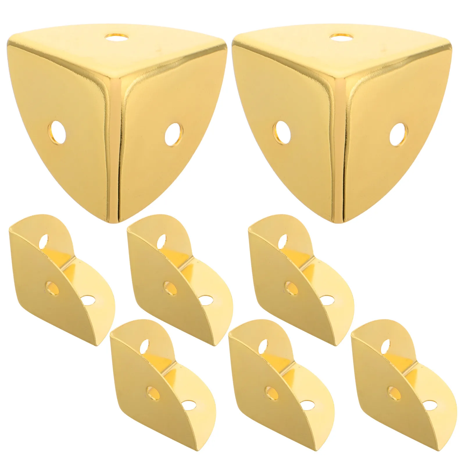 

8Pcs Metal Corner Protectors Box Edge Guards 90 Degree Iron Bumpers for Wooden Furniture Cases Packaging Transportation