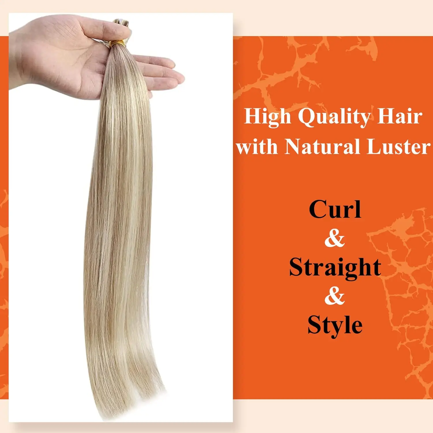 Full Shine U Tip Hair Extensions Fusion Hair Balayage Color 40-50g Keratin Glue Beads Prebonded Human Hair Extensiones