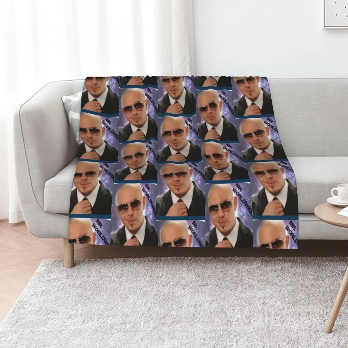 Mr Worldwide Throw Blanket Thin Plush anime Soft Beds christmas gifts Decorative Sofa Blankets