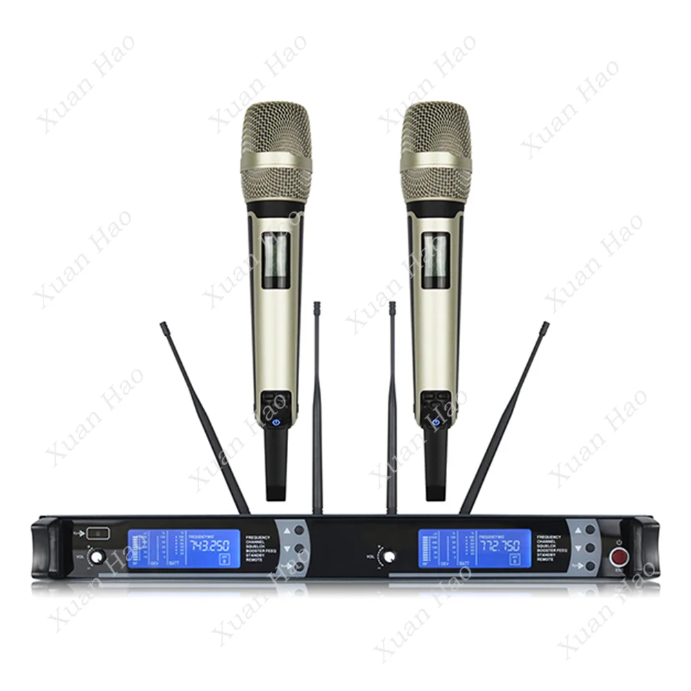 Professional Stage Performance 2 Channels Handhelds Mic Lavalier SKM 9000 True Diversity Wireless Microphone