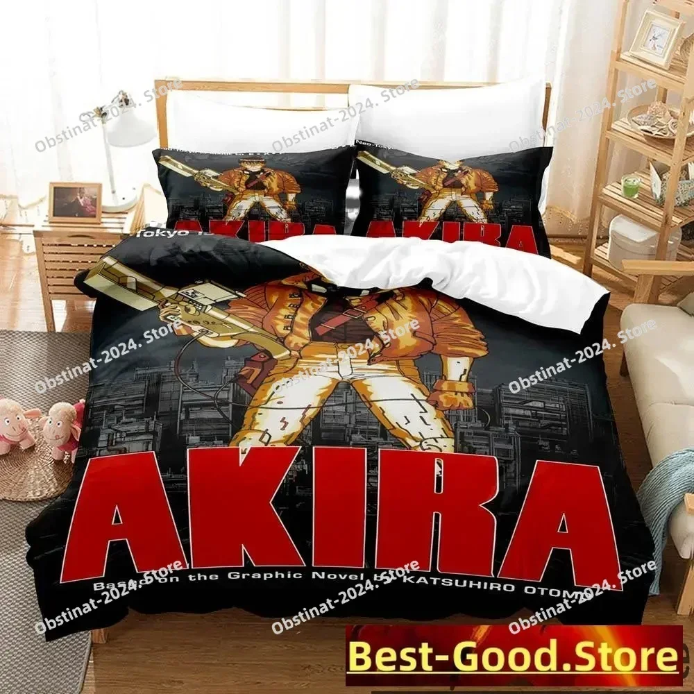 3D Akira Anime Bedding Set Printed single Comforter Quilt Bed Cover Duvet Cover Pillow Case 3 Pieces Kids Adult Size Linen Sheet