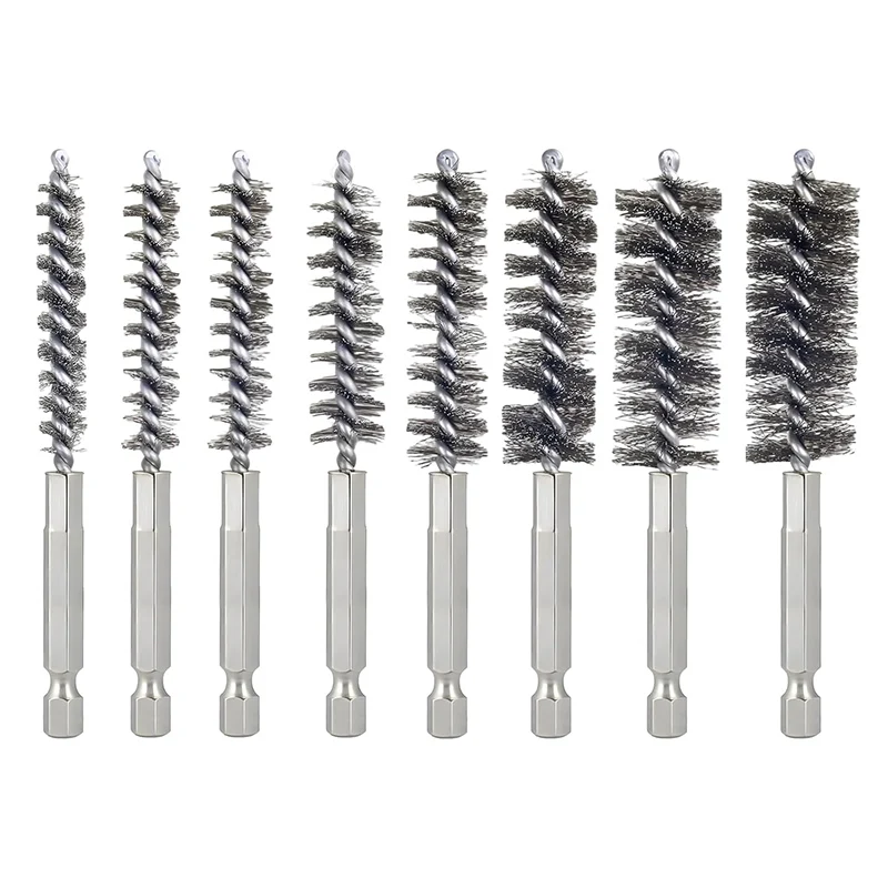 8-19mm Wire Tube Machinery Cleaning Brush Rust Cleaner Washing Polishing Tools For Automotive Manufacturing Processing Industry