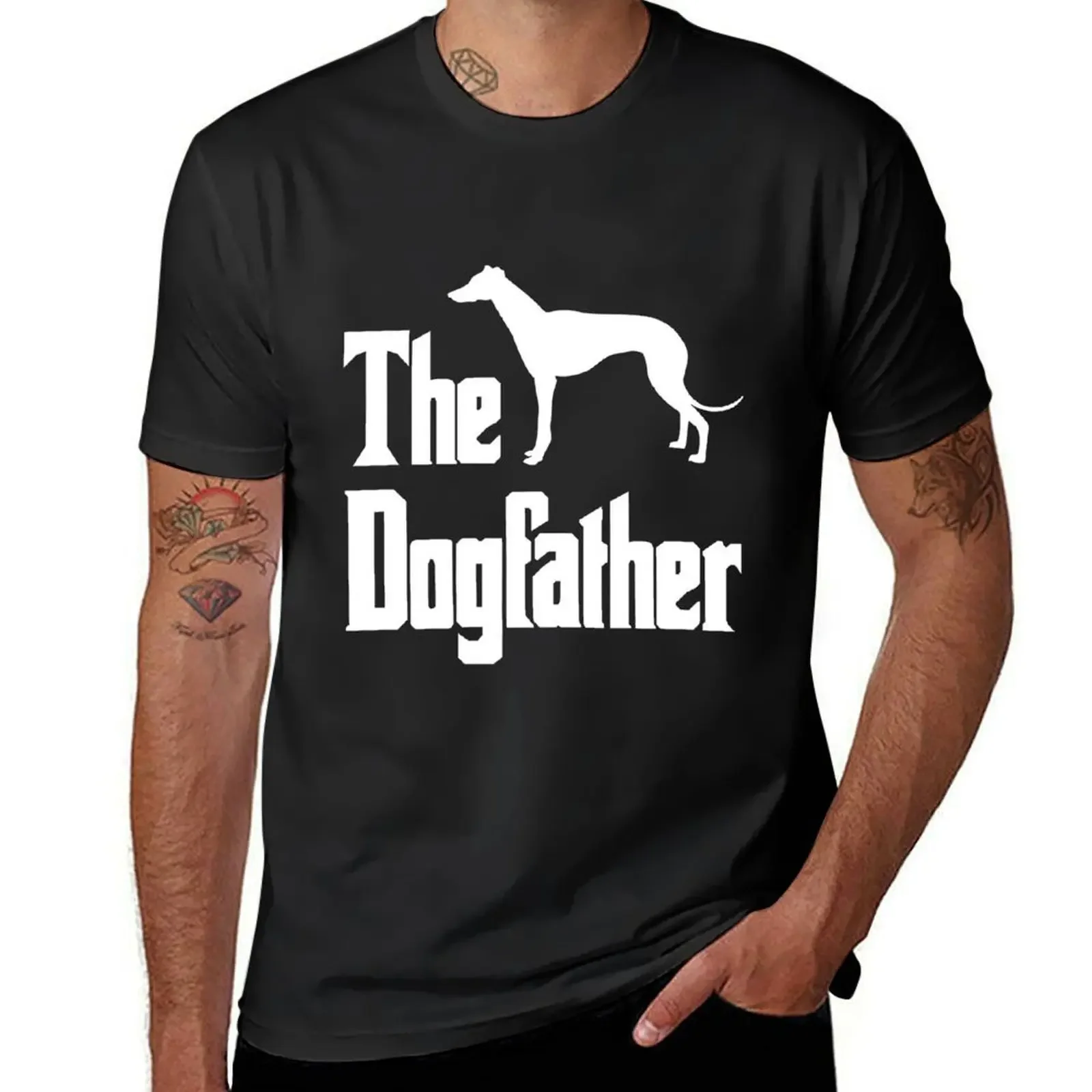 

The Dogfather Greyhound Dog funny gift idea T-Shirt kawaii clothes street wear mens clothing