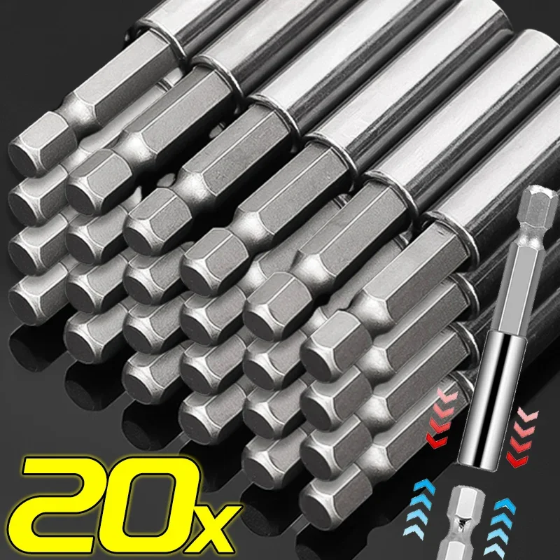 Hexagonal Magnetic Screwdriver Extension Handle Extended Connecting Rods Steel Carbon Screwdrivers Bit Holder Woodworking Tools