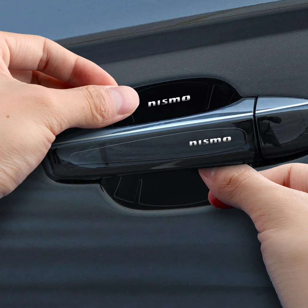 مقبض باب السيارة طبقة حماية ملصقات وعاء الباب لنيسان نيسمو قاشقايJ11 جوك بولسار ليف سنترا ملاحظة باترول تيدا X-trail