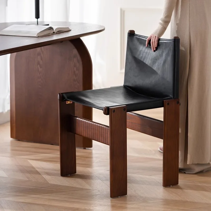 

Nordic monk chair medieval solid wood back chair household dining wabi sassafras retro leisure chair designer