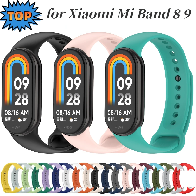 

Silicone Strap for Xiaomi Mi Band 8 9 Smartwatch Replacement Sports Bracelet Belt for Mi Band 8 9 Wristband Correa Accessories