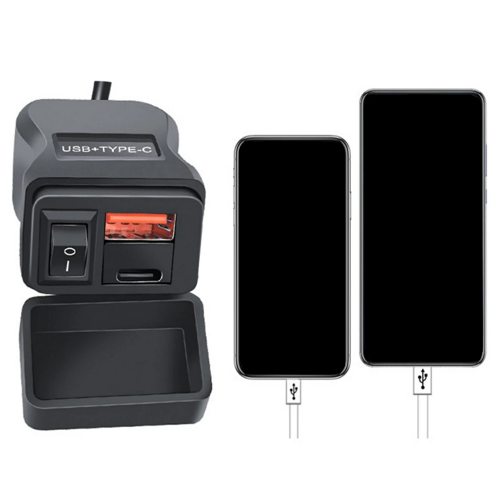 

Motorcycle USB Charger Dual USB Type C PD & QC 3.0 Motorcycle Charger Motorcycle Accessories for Phone Tablet GPS Etc