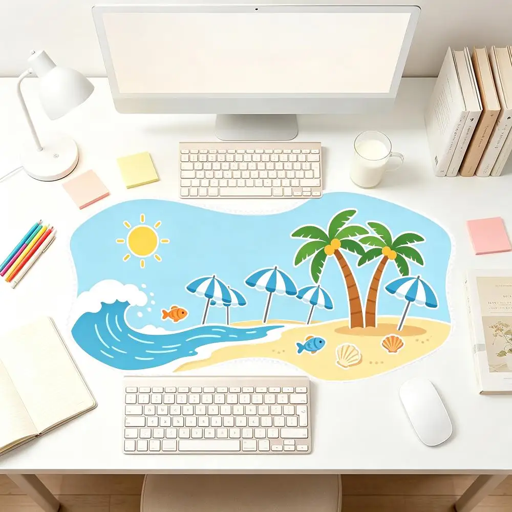 Lotus Pond Yellow Duck Fresh Print Mousepad Light Decor For Office Work Station mouse pad