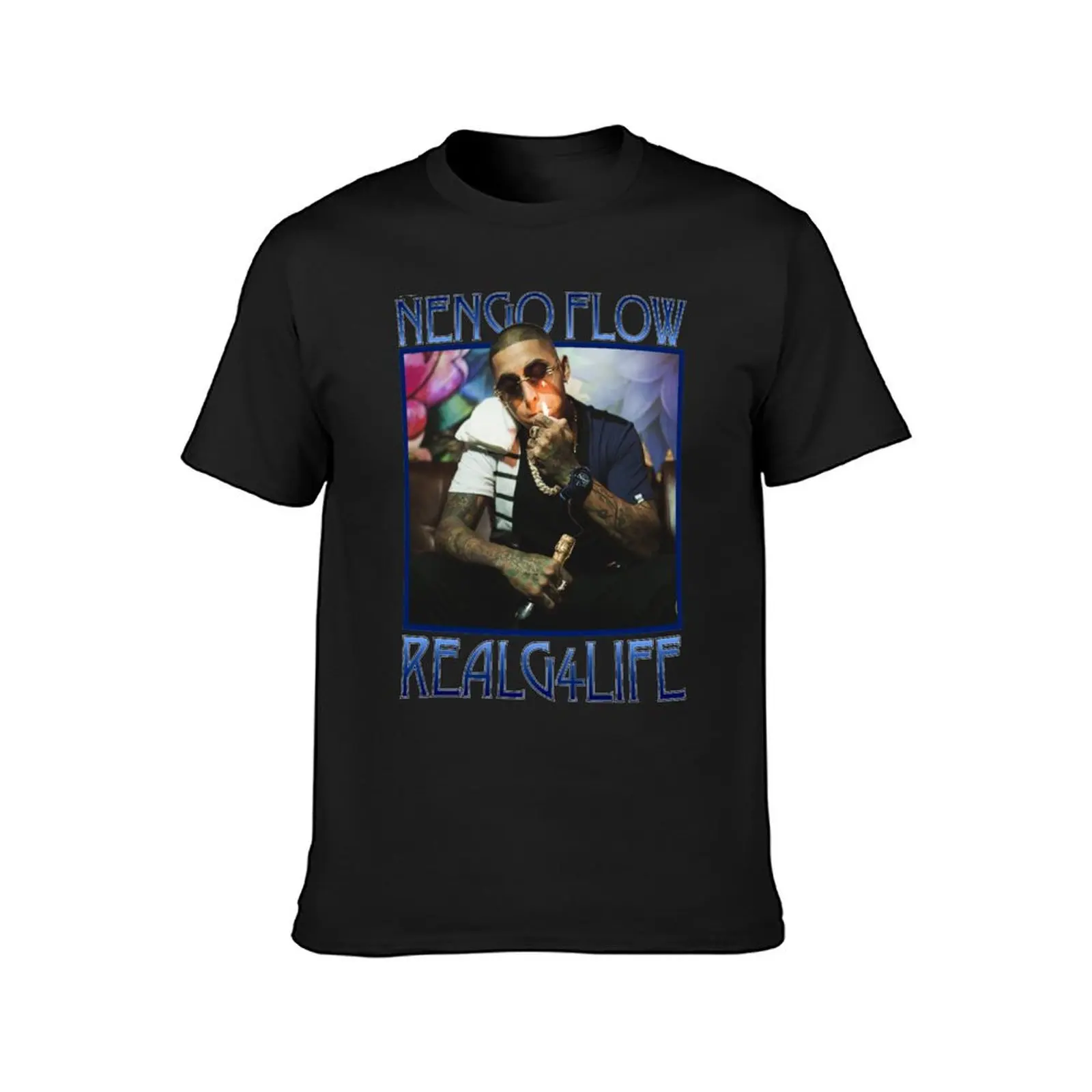 ?เสื้อยืด RG4L engo flow เสื้อวินเทจแขนสั้นผู้ชายลายกราฟิก