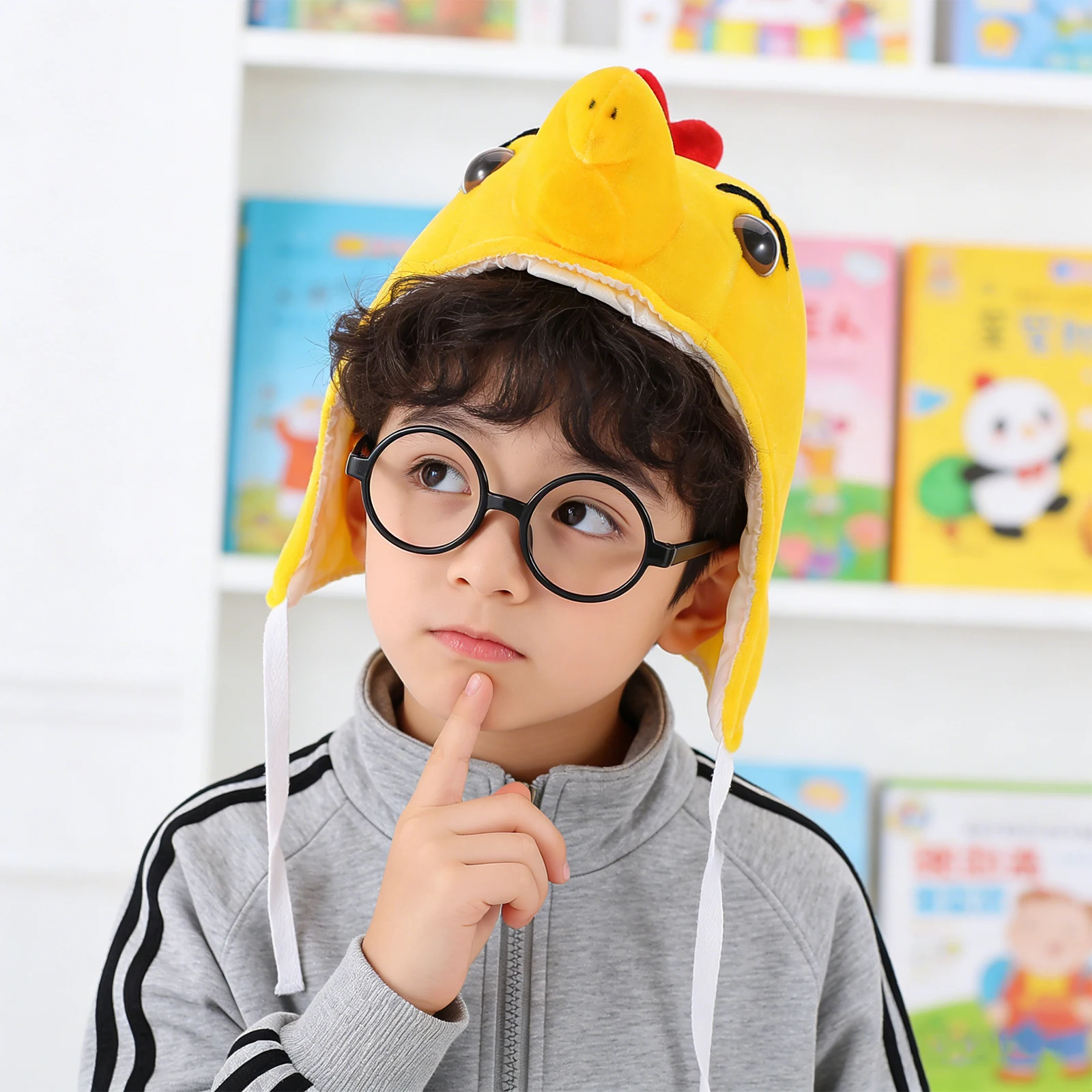 Opaska na głowę z kurczakiem, żółty kapelusz małego kurczaka, miękka czapka imprezowa, kostium świąteczny, rekwizyty do cosplayu, rozmiar M, nowatorska czapka imprezowa