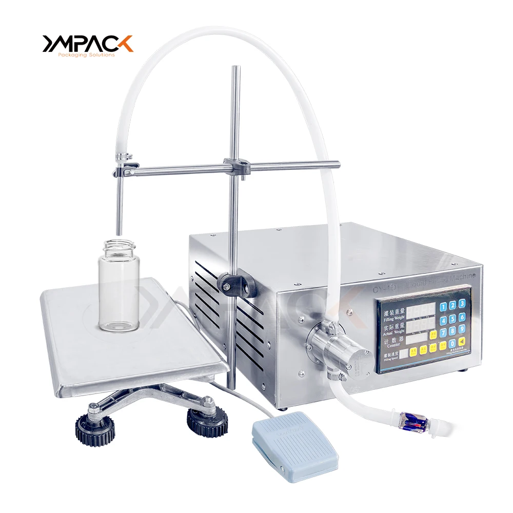 YIMUPACK YM-DW1 Semi Automatic Gear Pump Oil Filler Single Nozzles Liquid Weighing and Filling Machine