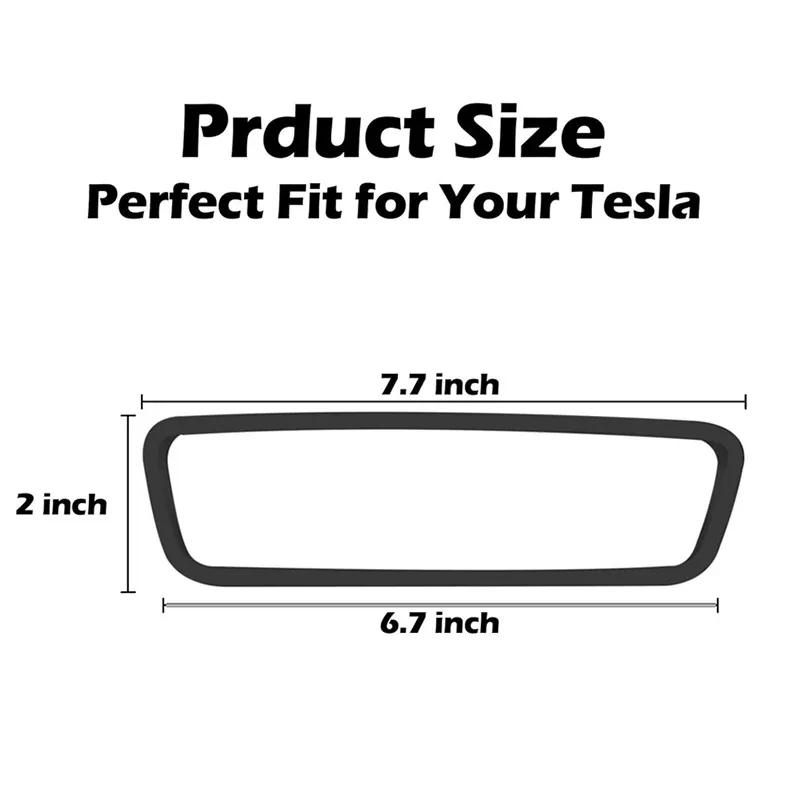 Silicone Rearview Mirror Protection Frame for Tesla Model Y Juniper Model 3 Highland 2025 Rearview Mirror Edge Protection Cover