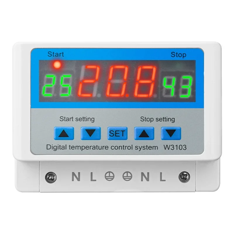 

W3103 digital thermostat, high power 30A automatic temperature controller adjustable temperature 12V24V220V