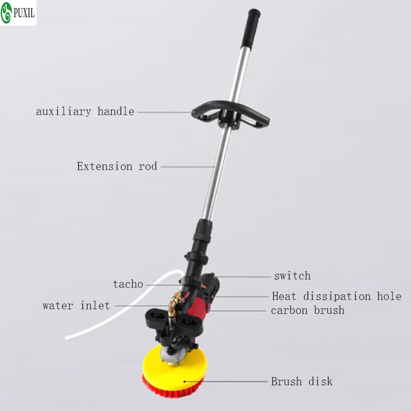 Portable FloWasher Wet Dry Electric Scrubber, Hand Push Carpet, Toothbrush Tool, Portable Marble Terrace Cleaning Equipment