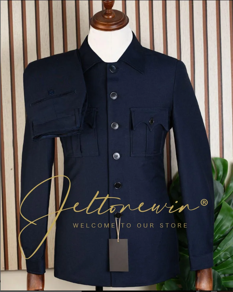 Abito da uomo a due pezzi blu - Latest Men Formal Wear recensione e prezzo