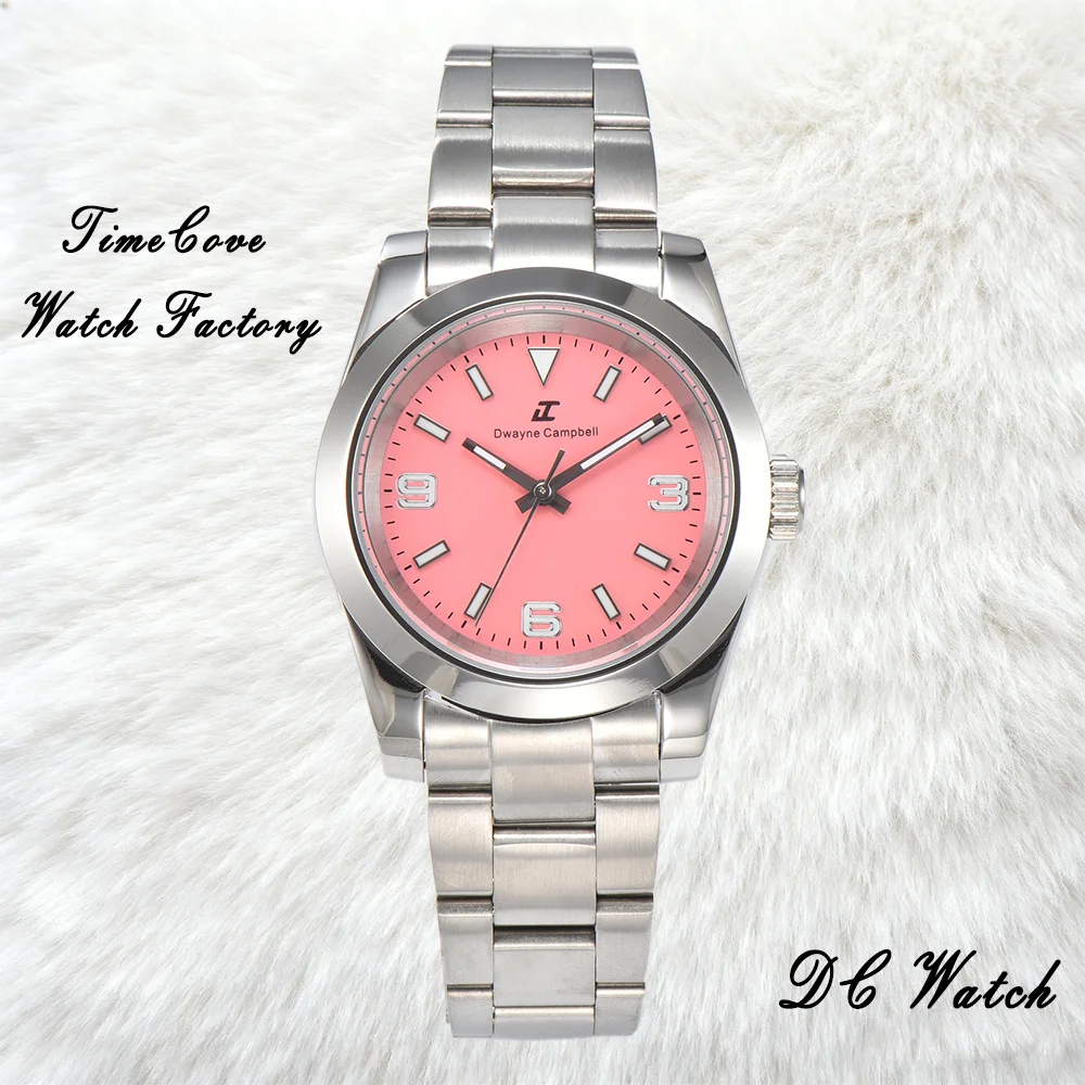 

Для NH35 часы с индивидуальным логотипом, водостойкий хронограф, часы с автоматическим механизмом, раскладушка, чехлы для часов, часы из нержавеющей стали