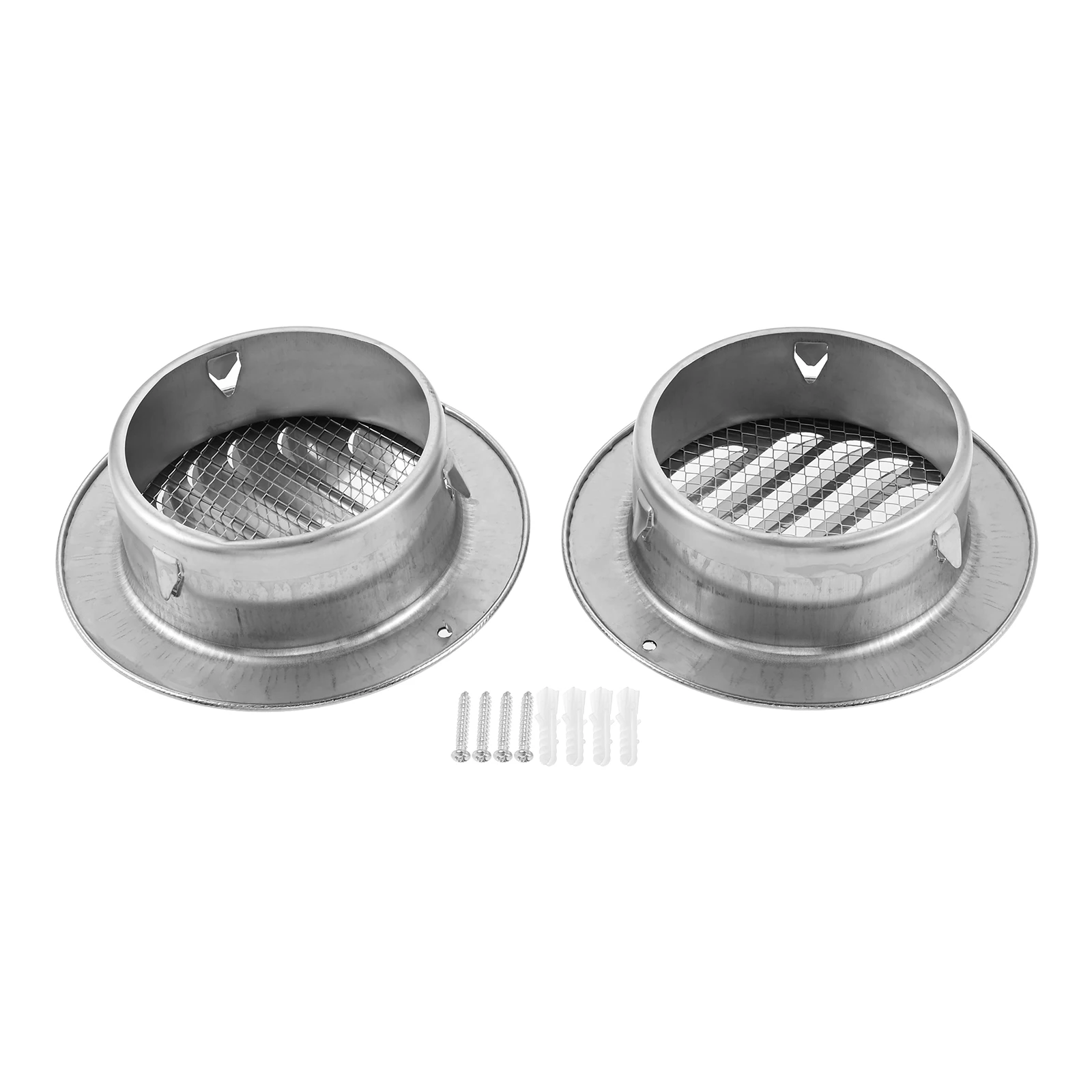 Rejilla de ventilación de acero inoxidable, protección contra insectos, conducto de pared Exterior para el hogar, cubierta de ventilación con pantalla de malla, 100mm/4 pulgadas, 2 uds.