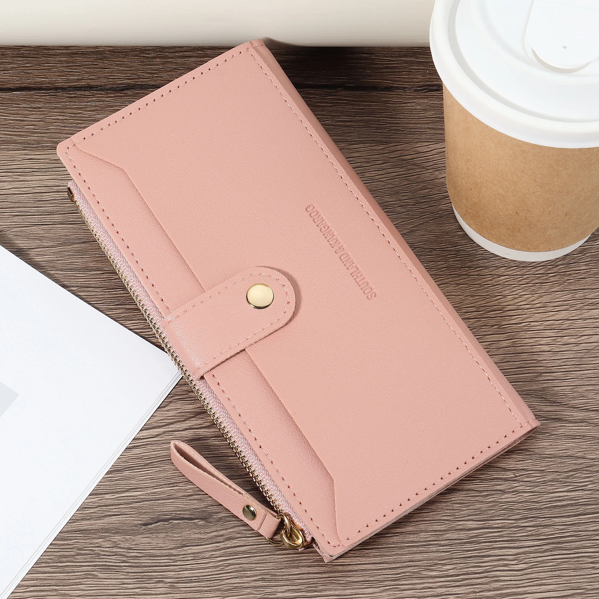 [Stylish Wallet] Stylish Women's Long Wallet | Spacious Clutch with Multiple Compartments, Zippered Wallet, Cute Coin Purse with