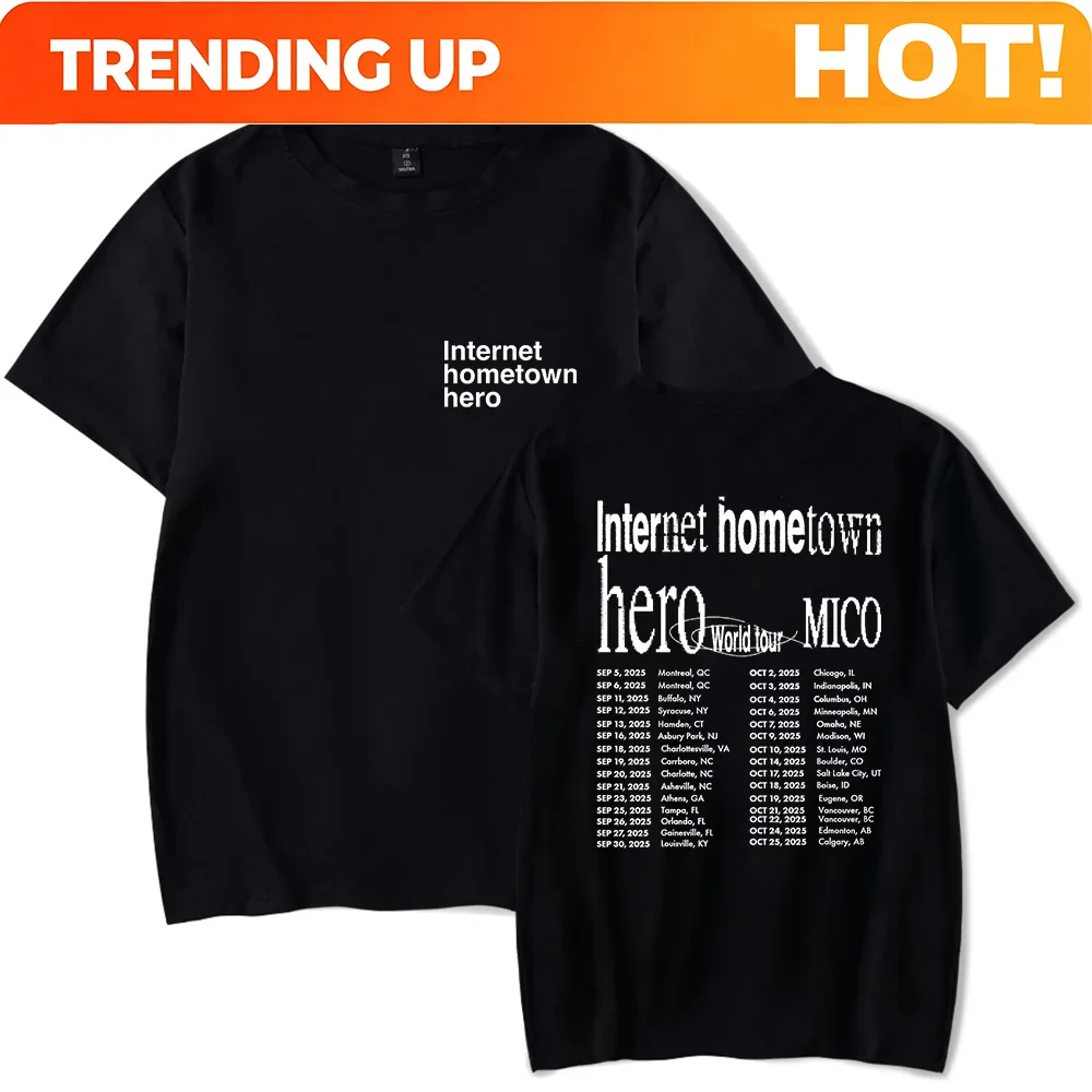 MICO Merch Internet Hometown Hero World Tour Summer Tee T-Shirt Unisex Adult Short Sleeve Jumpers