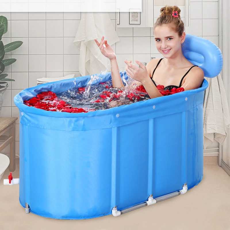 

Sweat Steaming Bathing Barrel Adult Household Folding Baby Child Bathing Bathtub Thickening Baignoire Pliable Bathtub KC50YP