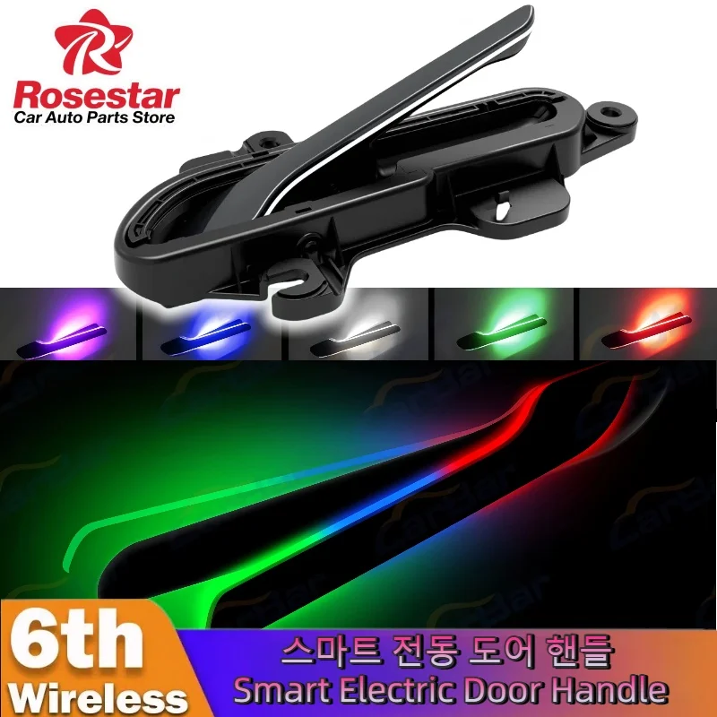 

Wireless Auto Electric Door Handles with 7 Adjustable Colors, Non-Destructive Installation for 21+ MODEL 3/Y Model 3/Y HIghland
