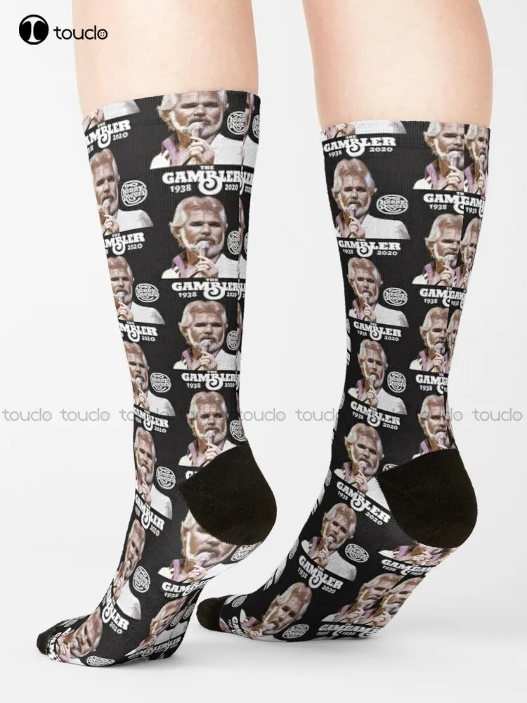 Kenny Rogers Kenny Rogers Tribute Socks Mens Black Socks Streetwear Personalized Custom Unisex Adult Teen Youth Socks Gd Hip Hop