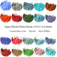 11/0 Japan Miyuki Delica Beads Frosted Matte Color 2000pcs Glass Seed Beads For DIY Craft Jewelry Bracelet Making