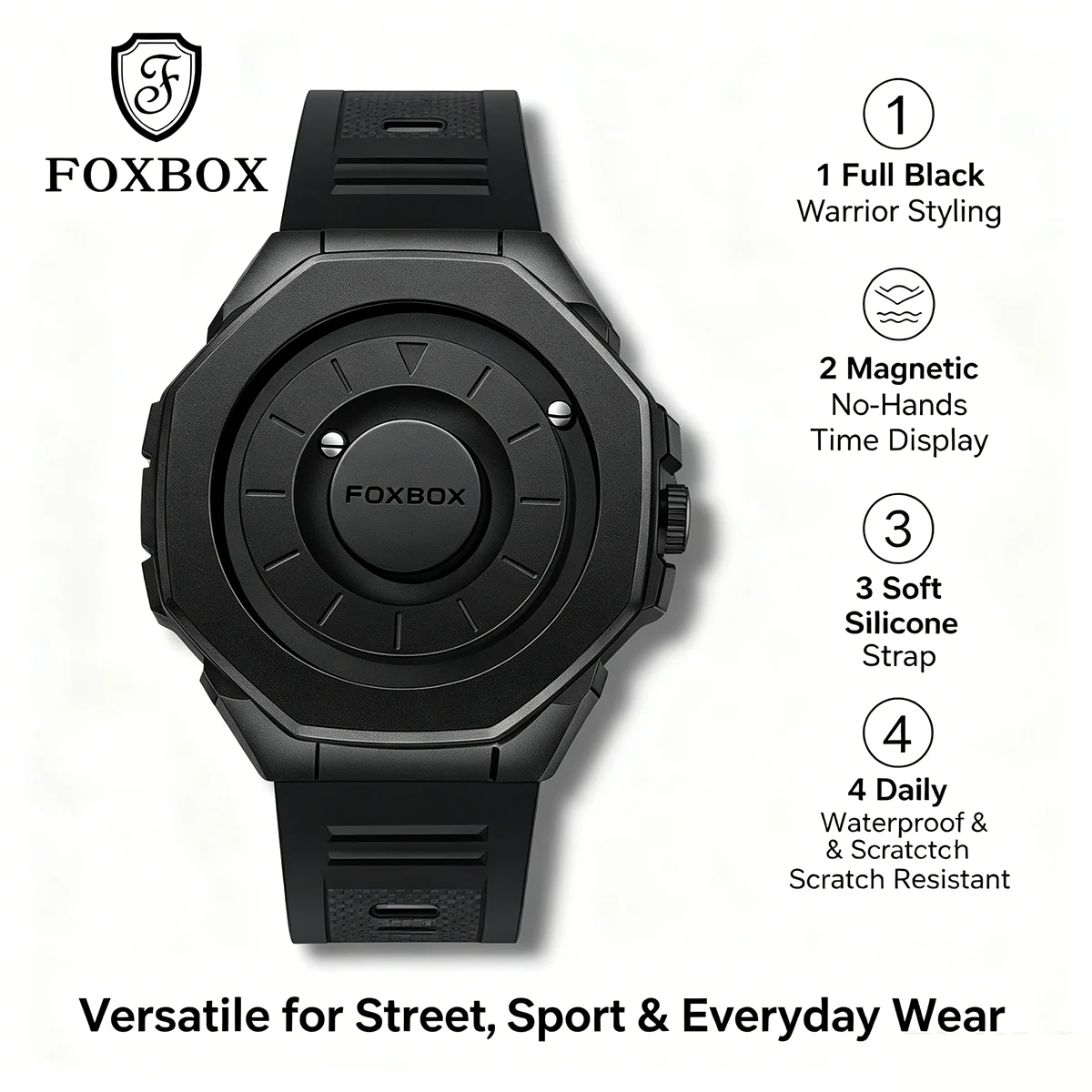 

FOXBOX Luxury Original Men Clock Waterproof Fashion Quartz Male Wristwatch Stainless Steel Business Men's Watches Reloj Hombre