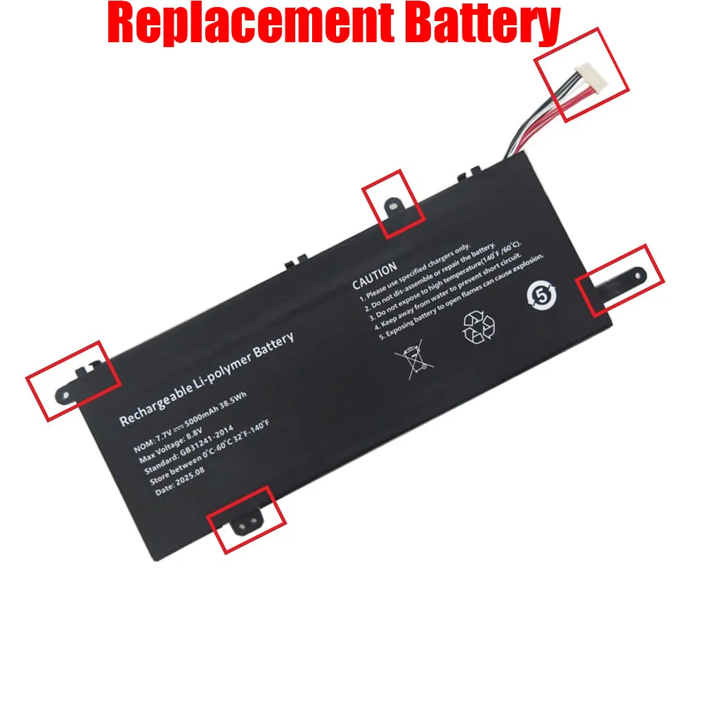 Laptop Replacement Battery XU156 XU160 5074116PV-2S1P 7.7V 5000MAH 38.5WH 10PIN 7Lines New